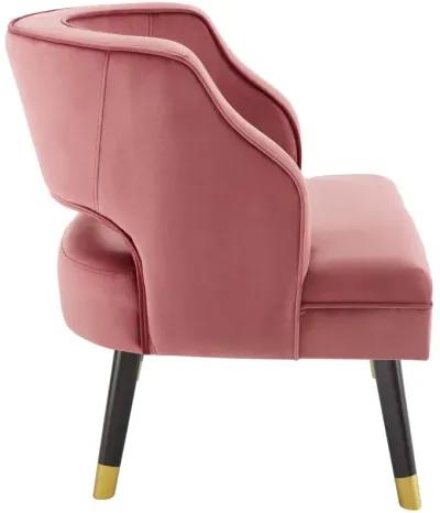 Traipse Button Tufted Open Back Armchair