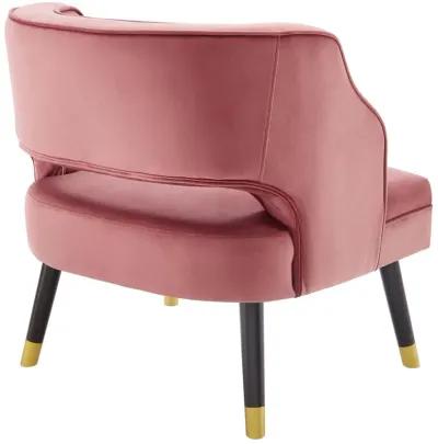 Traipse Button Tufted Open Back Armchair