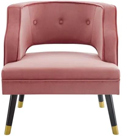 Traipse Button Tufted Open Back Armchair