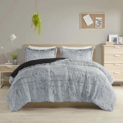 Malea Shaggy Long Fur Comforter Mini Set