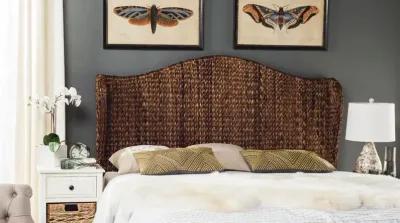 Nadine Brown Winged Headboard