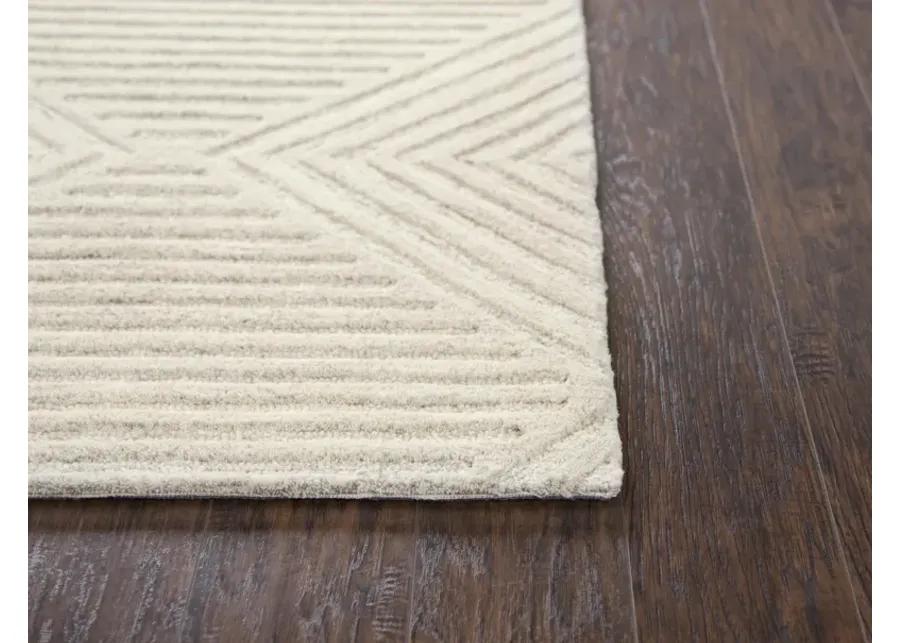 Idyllic Natural  Solid Wool 2'6" x 8' Runner Rug