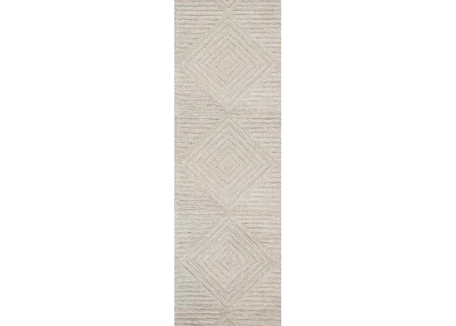 Idyllic Natural  Solid Wool 2'6" x 8' Runner Rug