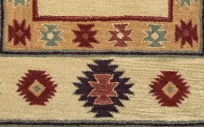 Southwest Beige Southwest/Tribal Wool 8' x 10' Rectangle Rug