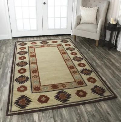 Southwest Beige Southwest/Tribal Wool 8' x 10' Rectangle Rug