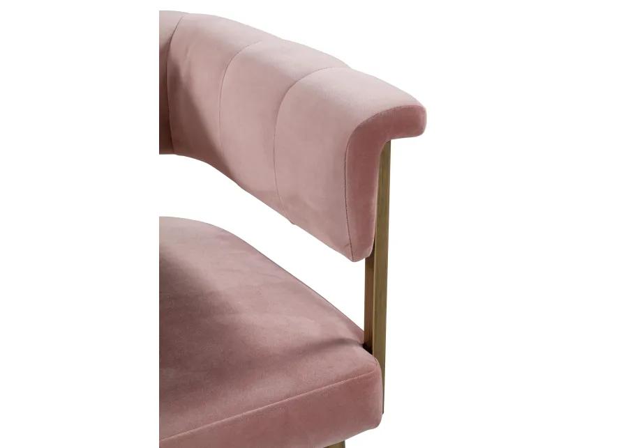 Astrid Blush Velvet Bar Stool