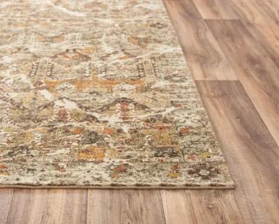 Ovation Brown/Beige distressed/classical N Z wool 9'x12' Rectangle Rug