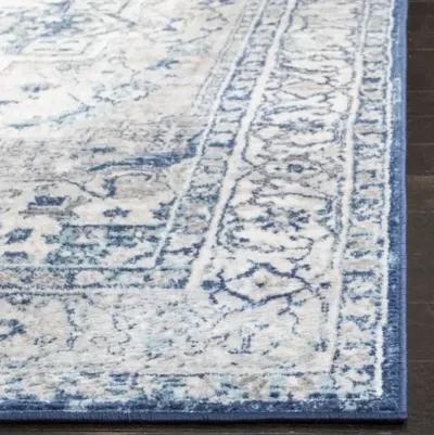 Brentwood 851 Light Grey / Blue 3' X 5' Small Rectangle Powerloomed Rug