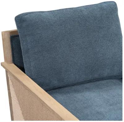 Norman Swivel Accent Chair in Blue