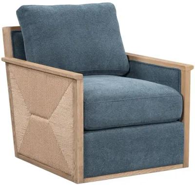 Norman Swivel Accent Chair in Blue