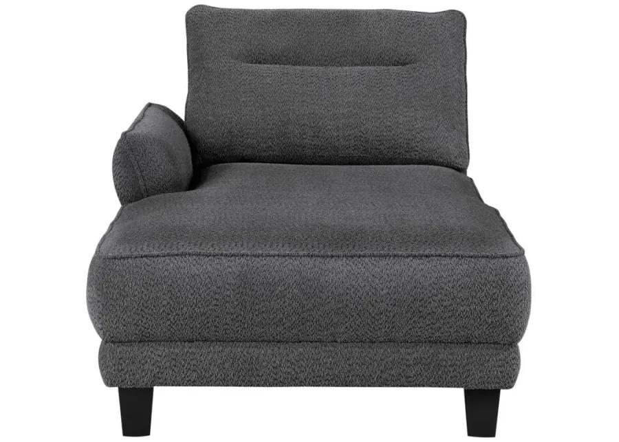 Caspian Upholstered Curved Arms Sectional Sofa Grey