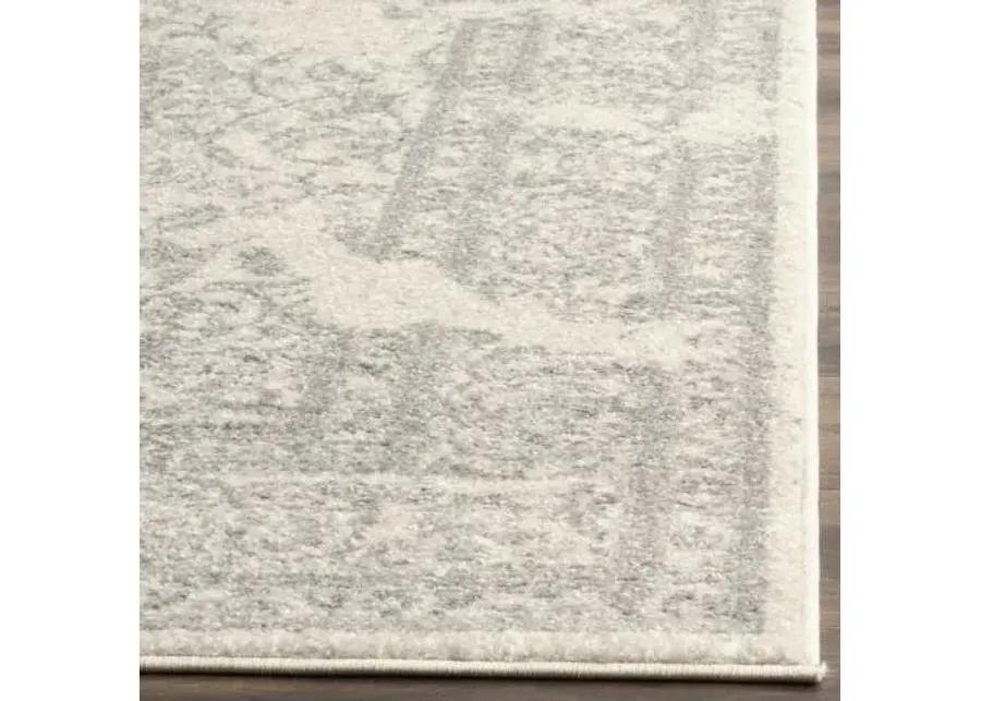 Adirondack Contemporary Ivory / Silver 10' X 10' Square Powerloomed Rug