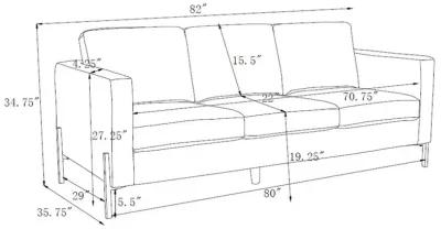 Cutler Upholstered Track Arms Sofa 