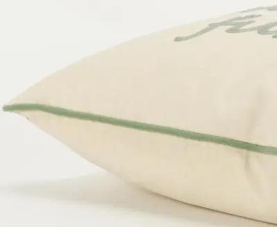 HOLIDAY 2022 Sentiment Ivory Pillow