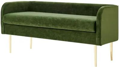 Marsha Velvet Bench, Dainty Green 