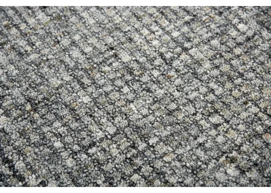 Talbot Dark Gray Tweed Wool 2'6" x 8' Runner Rug