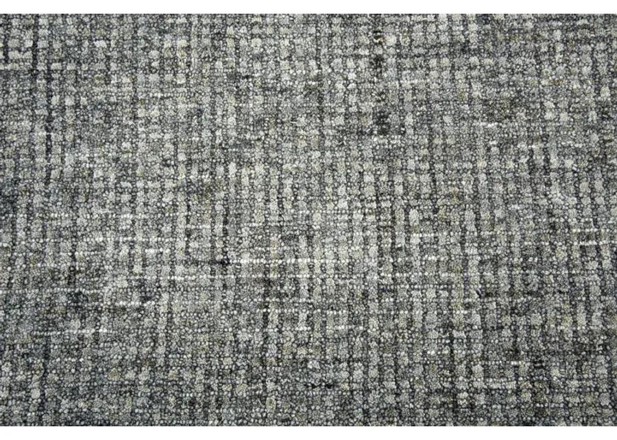 Talbot Dark Gray Tweed Wool 2'6" x 8' Runner Rug