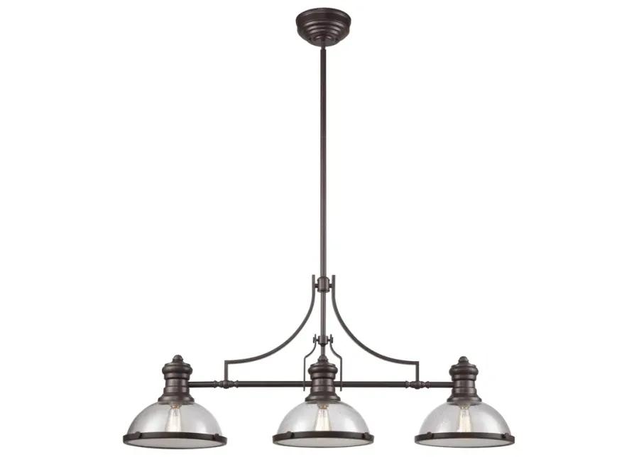 Chadwick 47" Wide 3-Light Linear Chandelier - Oil Rubbed Bronze