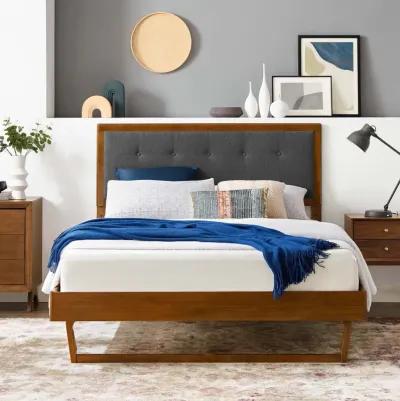 Willow Queen Wood Platform Bed With Angular Frame