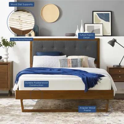 Willow Queen Wood Platform Bed With Angular Frame