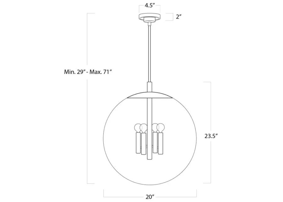 Coastal Living Cafe Pendant Large (Polished Nickel)