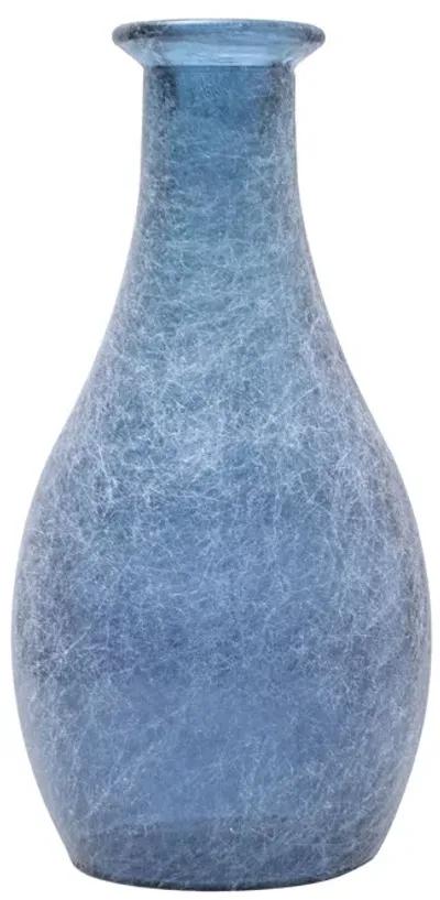 Lisboa Vase (15.75-inch) - Smoky Blue Silk