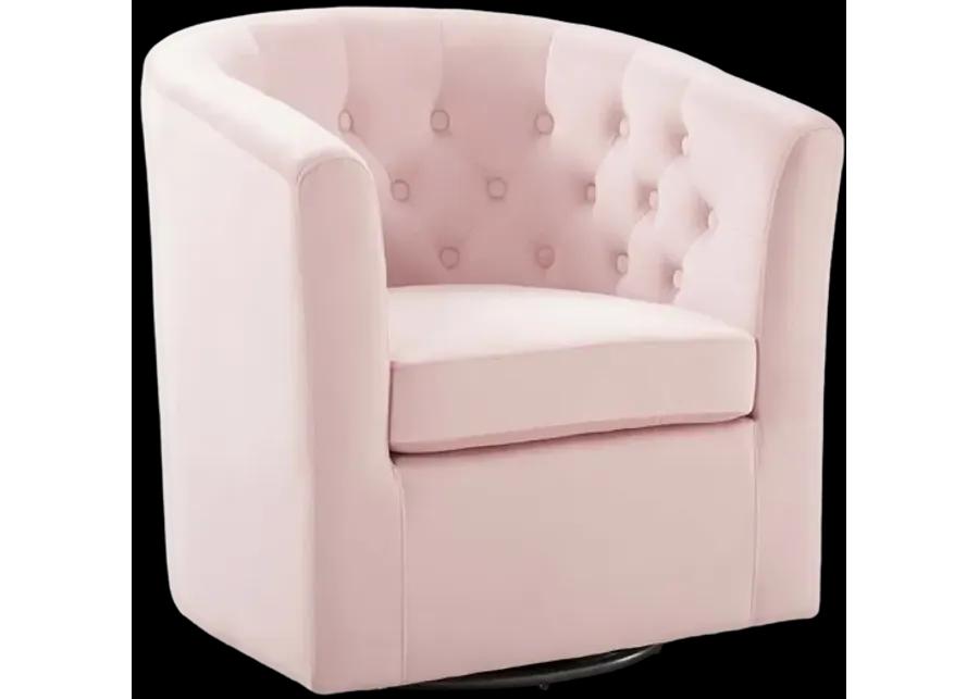 Prospect Tufted Performance Velvet Swivel Armchair