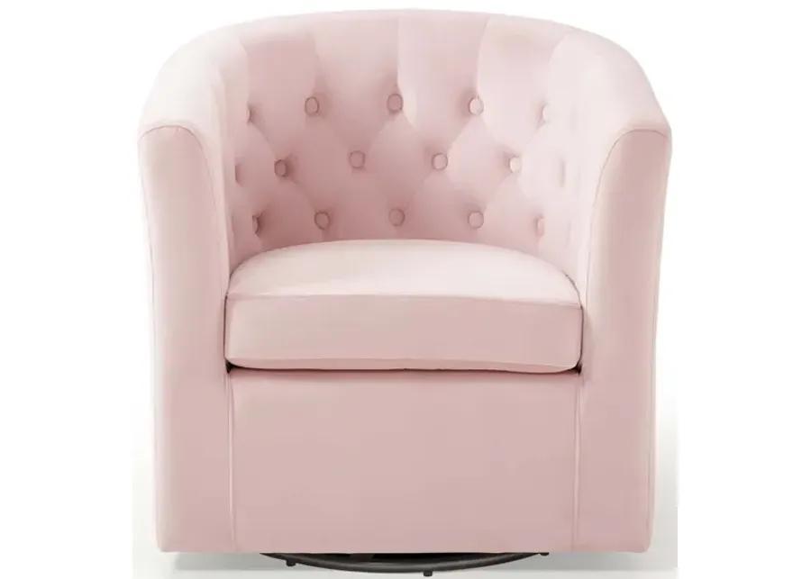 Prospect Tufted Performance Velvet Swivel Armchair