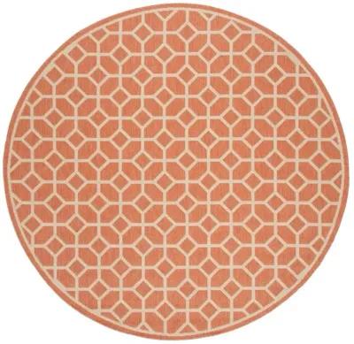 LINDEN 127 Collection LND127P-6R Rust / Creme 6'-7" X 6'-7" Round