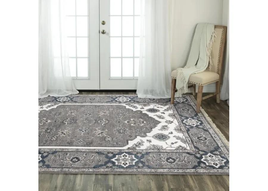 Historia Gray/Ivory Persian/Classic Wool 2' x 3'  Rectangle Rug