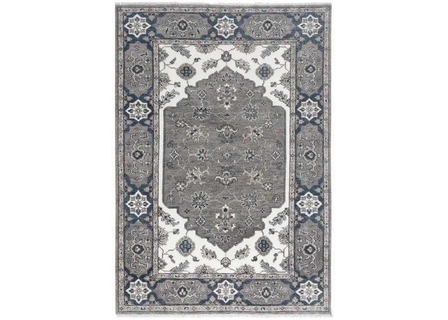 Historia Gray/Ivory Persian/Classic Wool 2' x 3'  Rectangle Rug