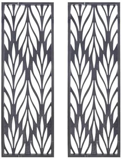 Madison Park Florian Reclaimed Grey Grey Laser Cut Wood 2-piece Panel Wall Decor Set