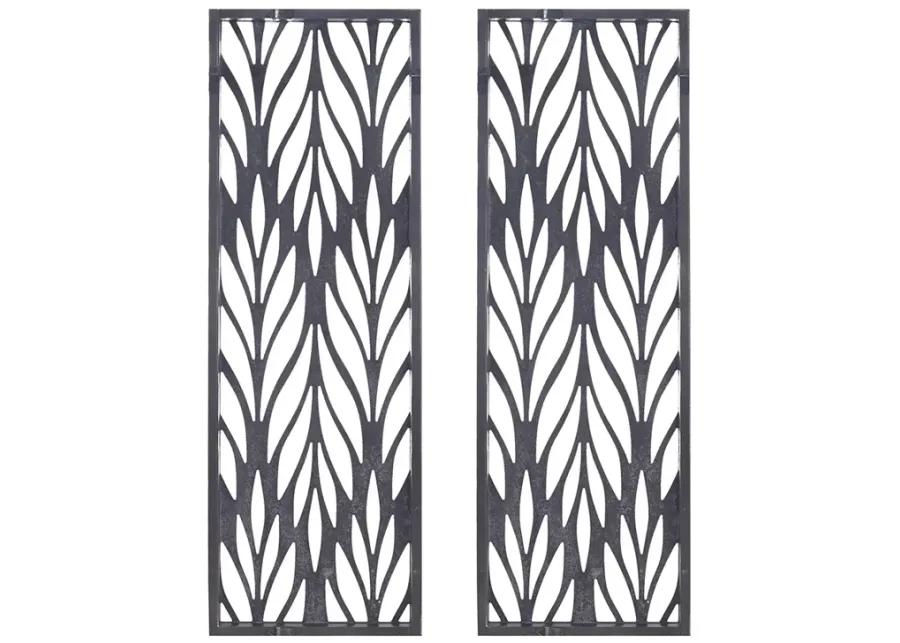 Madison Park Florian Reclaimed Grey Grey Laser Cut Wood 2-piece Panel Wall Decor Set