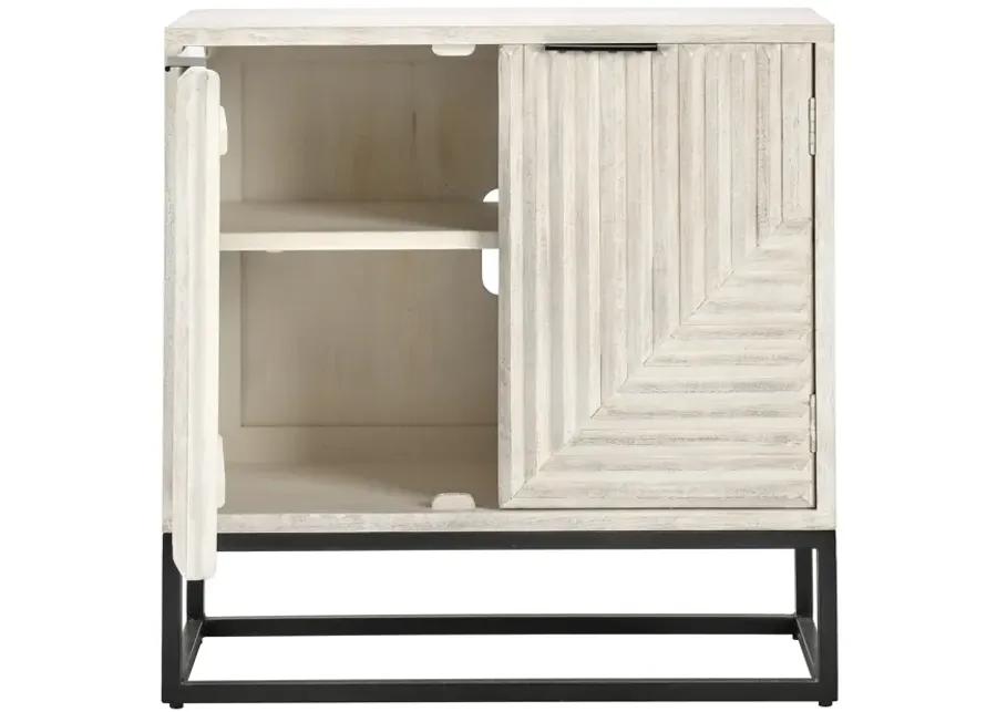 Flint Two-Door Mango Wood Sideboard in White Wash