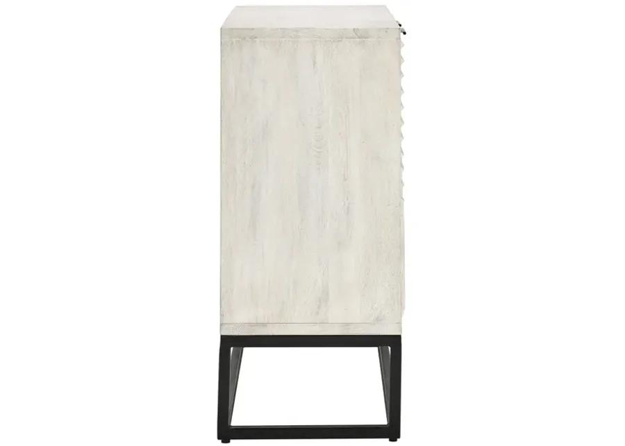 Flint Two-Door Mango Wood Sideboard in White Wash