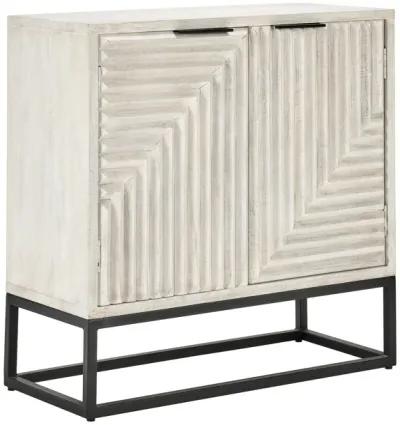 Flint Two-Door Mango Wood Sideboard in White Wash