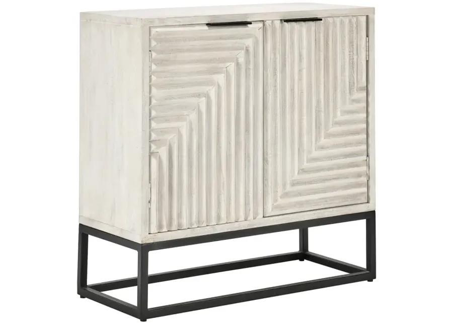 Flint Two-Door Mango Wood Sideboard in White Wash