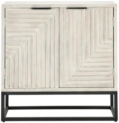 Flint Two-Door Mango Wood Sideboard in White Wash