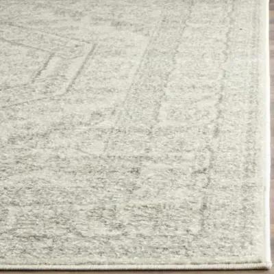 Adirondack Contemporary Ivory / Silver 5'-1" X 7'-6" Powerloomed Rug