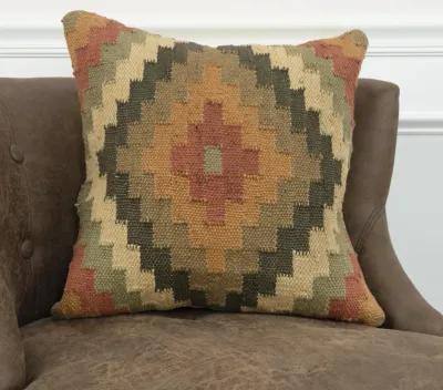 Southwestern Iconic Patterning Rust Pillow