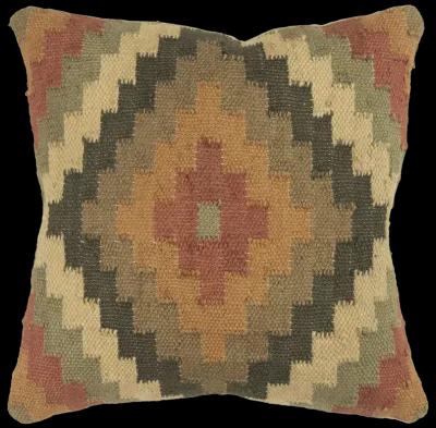 Southwestern Iconic Patterning Rust Pillow