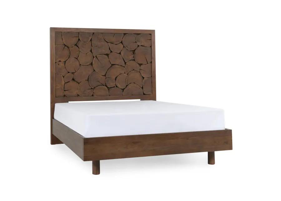 Jaxon Wood Queen Bed Cocoa Brown