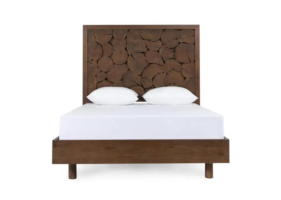 Jaxon Wood Queen Bed Cocoa Brown