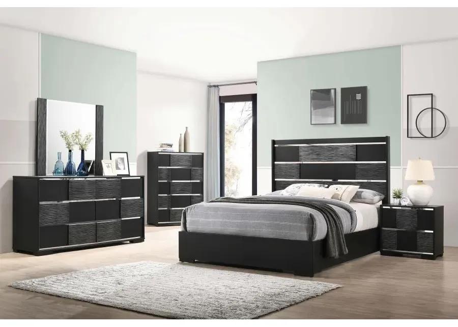 Blacktoft 5-drawer Chest Black