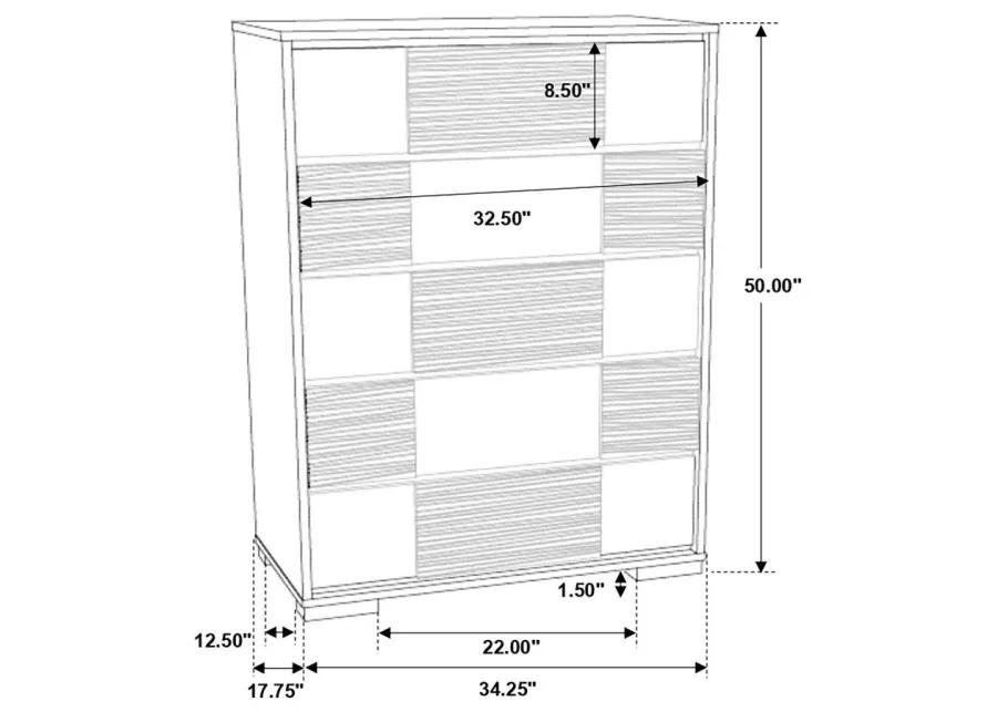 Blacktoft 5-drawer Chest Black