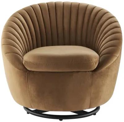 Whirr Tufted Performance Velvet Performance Velvet Swivel Chair