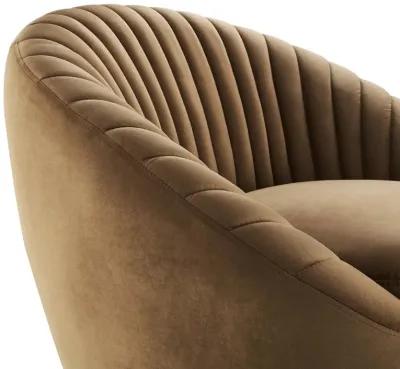 Whirr Tufted Performance Velvet Performance Velvet Swivel Chair