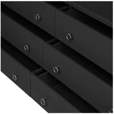 Reagan 6 Drawer Dresser Black