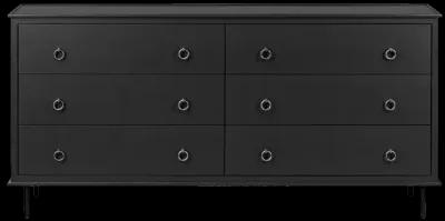 Reagan 6 Drawer Dresser Black