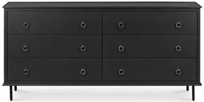 Reagan 6 Drawer Dresser Black